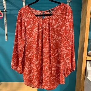 41 Hawthorn Red Floral Blouse